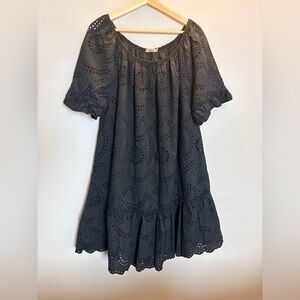 Valentina Naldi Black Eyelet Dress